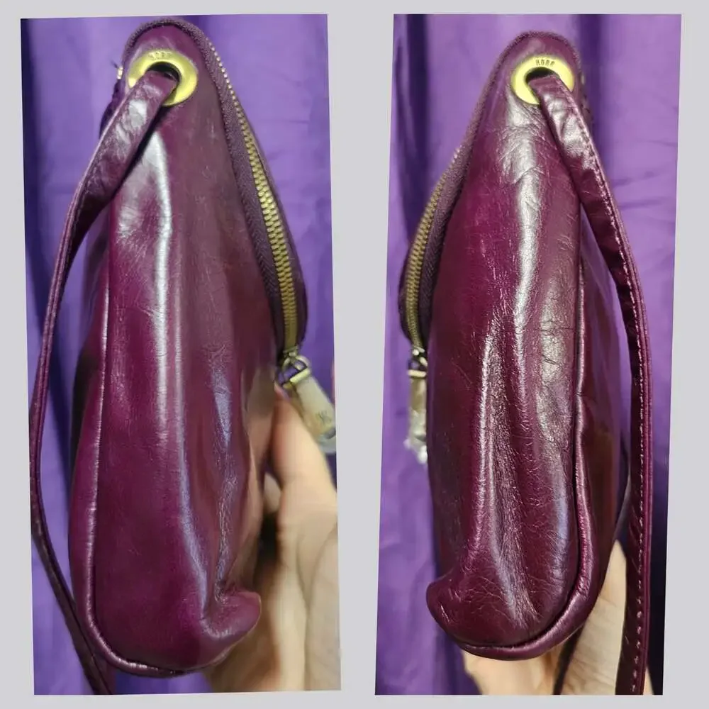HOBO Fern Eggplant Vintage Hide Leather Crossbody Bag NWOT